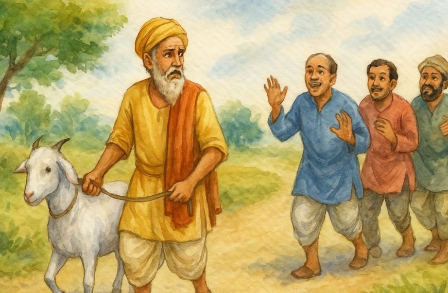 ब्राह्मण और तीन ठग – एक बोधपूर्ण कथा
