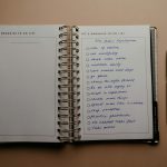white notebook on the table